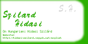szilard hidasi business card